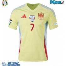 Spain Alvaro Morata #7 Replica Away Shirt Euro 2024 Short Sleeve